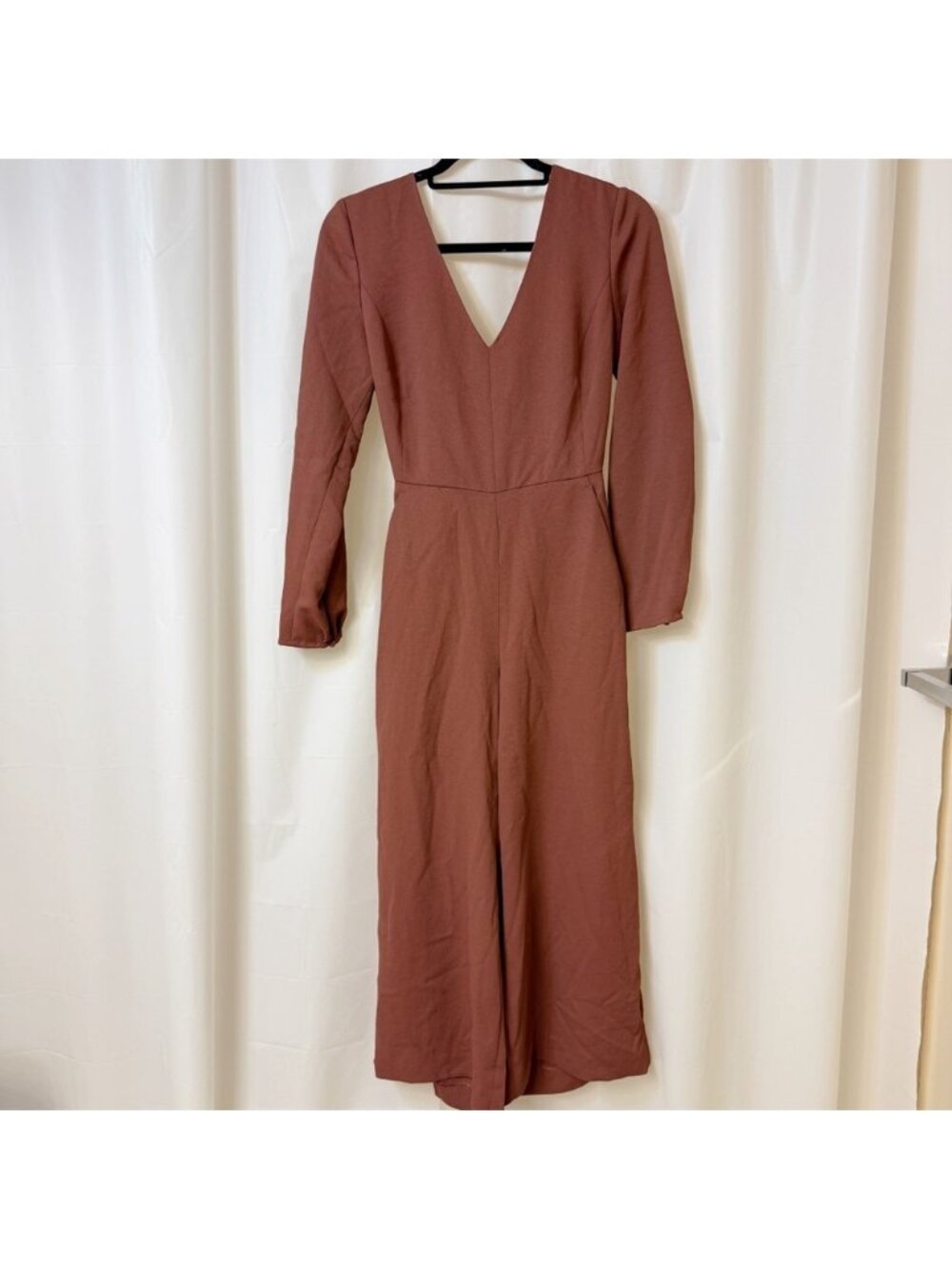 Wilfred Aritzia Écoulement Long Sleeve Jumpsuit Cider Gold Size 4